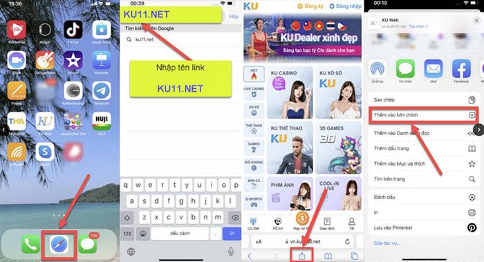 Lưu link Ku11 cho iphone